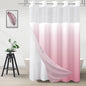 No Hook Shower Curtain and Liner Set, Ombre Black and White, 71x74