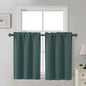 Gwine Black Tier Curtains 24 Inch Long 2 Panels for Kitchen