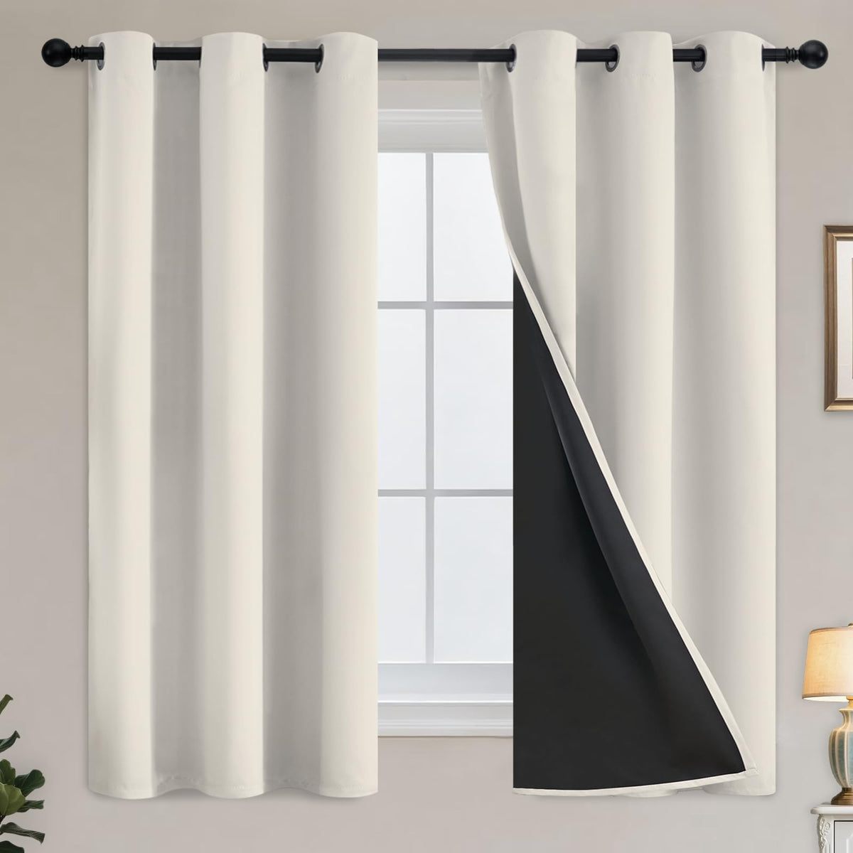 Yakamok Emerald Green Blackout Curtains 84 inches for Living Room, 52" Wide