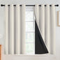 SimpleHome Cream 100% Blackout Curtains Room Darkening Living Room 84 Inch