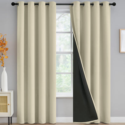 Yakamok Emerald Green Blackout Curtains 84 inches for Living Room, 52" Wide