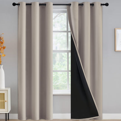 Yakamok Emerald Green Blackout Curtains 84 inches for Living Room, 52" Wide