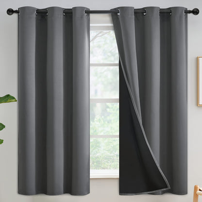 Yakamok Emerald Green Blackout Curtains 84 inches for Living Room, 52" Wide