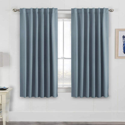 H.VERSAILTEX Blackout Curtains Thermal Insulated Window Treatment Panels Room Darkening Blackout Drapes for Living Room Back Tab/Rod Pocket Bedroom Draperies, 52 x 84 Inch, Light Sage, 2 Panels