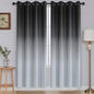 SimpleHome Ombre Black to Grey White Curtains for Living Room 52Wx84L