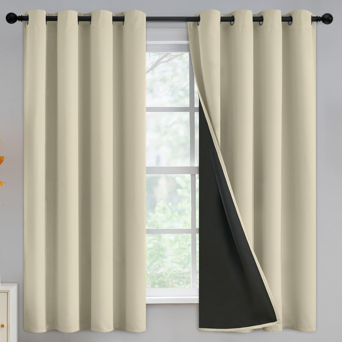 Yakamok Emerald Green Blackout Curtains 84 inches for Living Room, 52" Wide