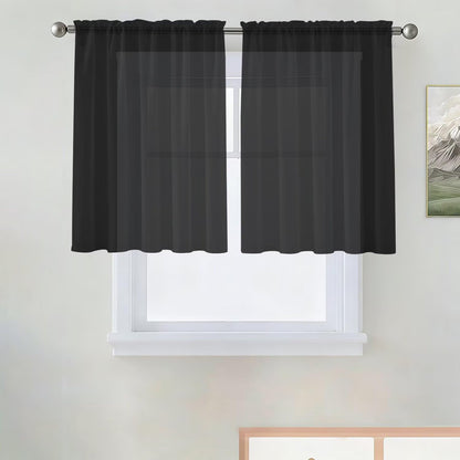 SpaceDresser Sheer Voile Curtains for Living Room 84 Inch Long 2 Panels