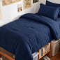 HIMEET Queen Comforter Set, 7-Piece Point-Quilted Bed in a Bag Dark Grey