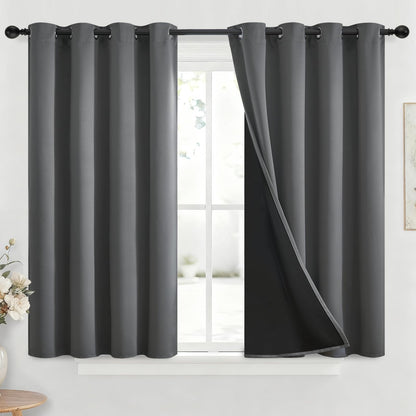 Yakamok Emerald Green Blackout Curtains 84 inches for Living Room, 52" Wide