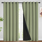 SimpleHome Cream 100% Blackout Curtains Room Darkening Living Room 84 Inch