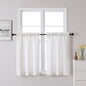 Chyhomenyc 2 Panels White Kitchen Curtains 36 Inch Length Tier Curtain