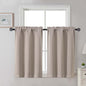 Gwine Black Tier Curtains 24 Inch Long 2 Panels for Kitchen
