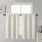 Gwine Black Tier Curtains 24 Inch Long 2 Panels for Kitchen