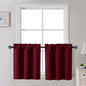 Gwine Black Tier Curtains 24 Inch Long 2 Panels for Kitchen