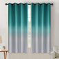 SimpleHome Ombre Black to Grey White Curtains for Living Room 52Wx84L