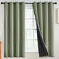SimpleHome Cream 100% Blackout Curtains Room Darkening Living Room 84 Inch