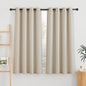 NICETOWN Semi Sheer Linen Ivory Curtains for Bedroom, W52xL84, 2 Panels