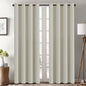 H.VERSAILTEX 100% Blackout Curtains for Bedroom Black Out Curtains 96 inch Thermal Insulated Long Blackout Curtains for Living Room, Energy Saving Curtains for Patio Door Grommet (1 Panel, Jet Black)