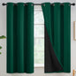 Yakamok Emerald Green Blackout Curtains 84 inches for Living Room, 52" Wide