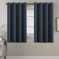 H.VERSAILTEX 100% Blackout Curtains for Bedroom Black Out Curtains 96 inch Thermal Insulated Long Blackout Curtains for Living Room, Energy Saving Curtains for Patio Door Grommet (1 Panel, Jet Black)