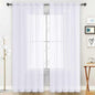 SpaceDresser Sheer Voile Curtains for Living Room 84 Inch Long 2 Panels