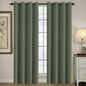 H.VERSAILTEX 100% Blackout Curtains for Bedroom Black Out Curtains 96 inch Thermal Insulated Long Blackout Curtains for Living Room, Energy Saving Curtains for Patio Door Grommet (1 Panel, Jet Black)