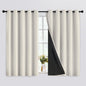 SimpleHome Cream 100% Blackout Curtains Room Darkening Living Room 84 Inch