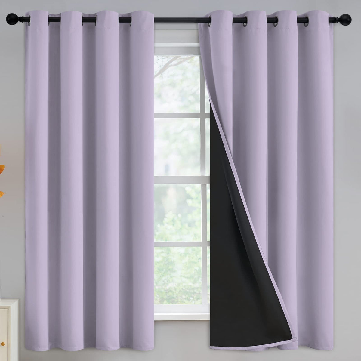 Yakamok Emerald Green Blackout Curtains 84 inches for Living Room, 52" Wide