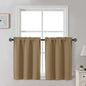 Gwine Black Tier Curtains 24 Inch Long 2 Panels for Kitchen