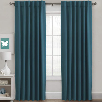 H.VERSAILTEX Blackout Curtains Thermal Insulated Window Treatment Panels Room Darkening Blackout Drapes for Living Room Back Tab/Rod Pocket Bedroom Draperies, 52 x 84 Inch, Light Sage, 2 Panels