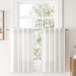 MIULEE Faux Linen Curtains 84 Inch Length 2 Panels Natural Semi Sheer Curtain with Back Tab Rod Pocket, Light Filtering Window Privacy Burlap Drapes for Living Room Bedroom 42W x 84L Linen