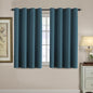 H.VERSAILTEX 100% Blackout Curtains for Bedroom Black Out Curtains 96 inch Thermal Insulated Long Blackout Curtains for Living Room, Energy Saving Curtains for Patio Door Grommet (1 Panel, Jet Black)