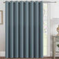 H.VERSAILTEX 100% Blackout Curtains for Bedroom Black Out Curtains 96 inch Thermal Insulated Long Blackout Curtains for Living Room, Energy Saving Curtains for Patio Door Grommet (1 Panel, Jet Black)