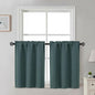 Gwine Black Tier Curtains 24 Inch Long 2 Panels for Kitchen
