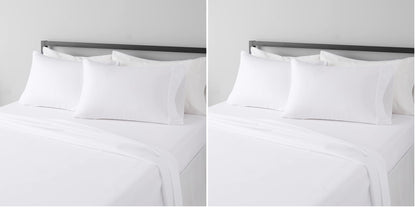 Amazon Basics Lightweight Super Soft Easy Care Breathable Microfiber 4 Piece Bed Sheets Set with 14-Inch Deep Pockets, Full, Navy Blue, Solid