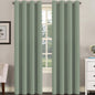 H.VERSAILTEX 100% Blackout Curtains for Bedroom Black Out Curtains 96 inch Thermal Insulated Long Blackout Curtains for Living Room, Energy Saving Curtains for Patio Door Grommet (1 Panel, Jet Black)