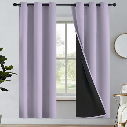Yakamok Emerald Green Blackout Curtains 84 inches for Living Room, 52" Wide