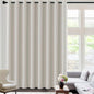 H.VERSAILTEX 100% Blackout Curtains for Bedroom Black Out Curtains 96 inch Thermal Insulated Long Blackout Curtains for Living Room, Energy Saving Curtains for Patio Door Grommet (1 Panel, Jet Black)