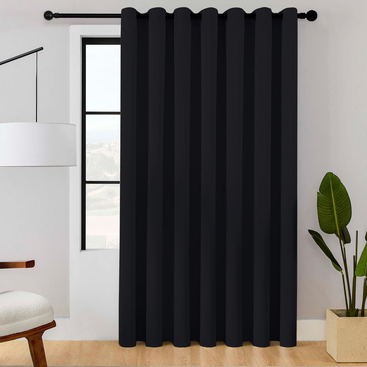 ChrisDowa Blackout Curtains Door Curtain for Doorway Privacy Closet Drapes