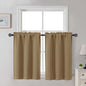 Gwine Black Tier Curtains 24 Inch Long 2 Panels for Kitchen