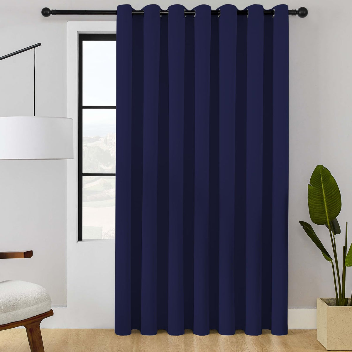 ChrisDowa Blackout Curtains Door Curtain for Doorway Privacy Closet Drapes