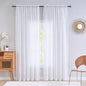 ALIGOGO Short White Lace Kitchen Curtains 36 Length 2 Panels W26 x L36 Inch