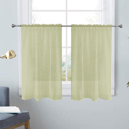 SpaceDresser Sheer Voile Curtains for Living Room 84 Inch Long 2 Panels