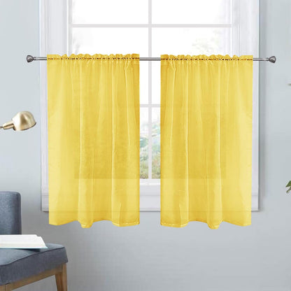 SpaceDresser Sheer Voile Curtains for Living Room 84 Inch Long 2 Panels