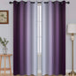 SimpleHome Ombre Black to Grey White Curtains for Living Room 52Wx84L