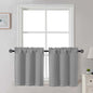 Gwine Black Tier Curtains 24 Inch Long 2 Panels for Kitchen