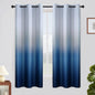 SimpleHome Ombre Black to Grey White Curtains for Living Room 52Wx84L