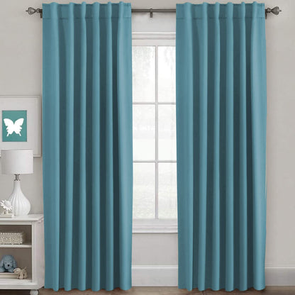 H.VERSAILTEX Blackout Curtains Thermal Insulated Window Treatment Panels Room Darkening Blackout Drapes for Living Room Back Tab/Rod Pocket Bedroom Draperies, 52 x 84 Inch, Light Sage, 2 Panels