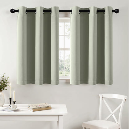 MIULEE Blackout Curtains for Bedroom 2 Panels 40 x 63 Inch Long Black