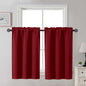 Gwine Black Tier Curtains 24 Inch Long 2 Panels for Kitchen